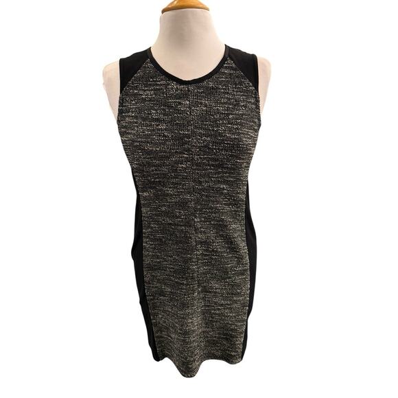 Eileen Fisher Black Grey Tweed Dress Blazer Jacket Set Colorblock Medium Petite - Picture 4 of 16